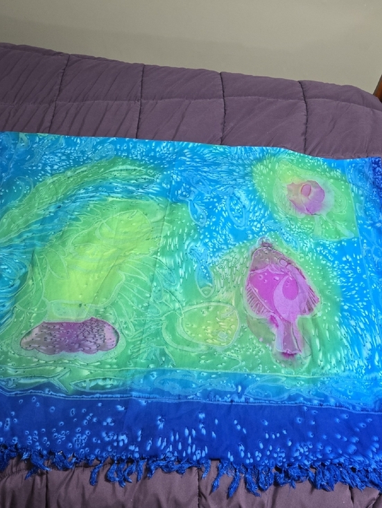 Beachwearrima Other - Rima Beach Wrap Scarf in Aqua, Lime & Magenta